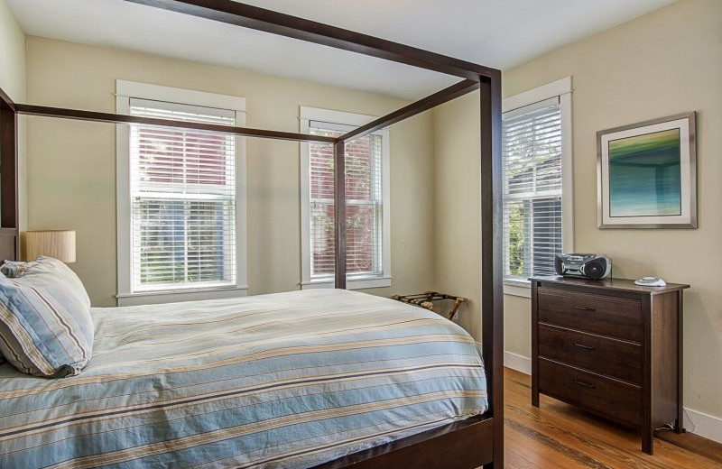 Rental bedroom at Seabrook Cottage Rentals.