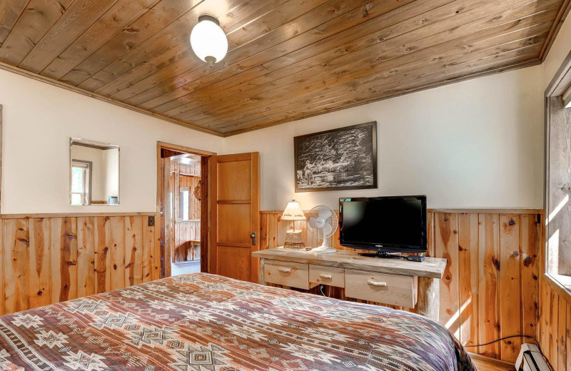 House bedroom at Colorado Bear Creek Cabins.