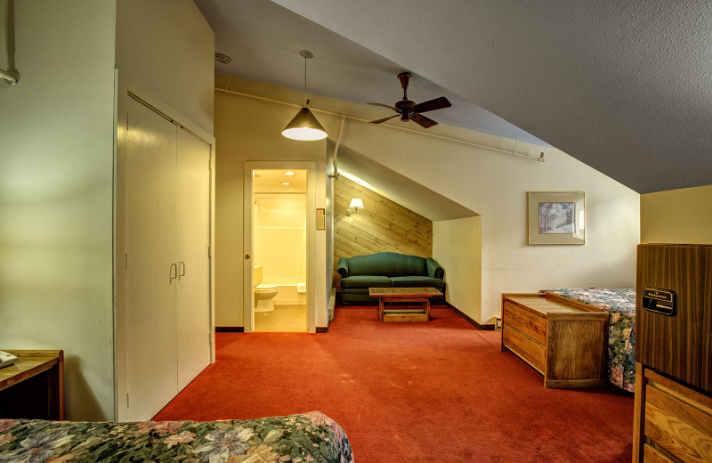 Guest room at Snowy Owl Inn and Resort.