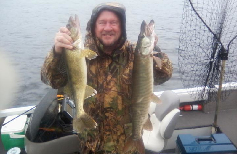 Fishing at Evergreen Lodge. Walleye and Musky