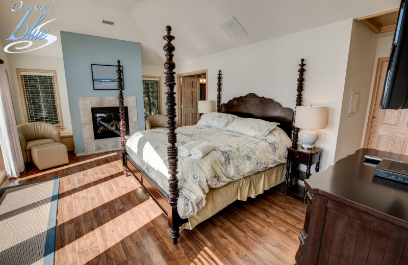 Rental bedroom at Outer Banks Blue.