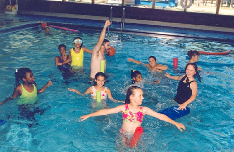 Kids playing in pool at UAW Black Lake.