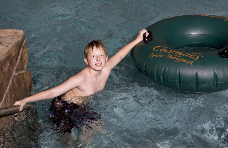 Indoor water park at Hope Lake Lodge & Indoor Waterpark.