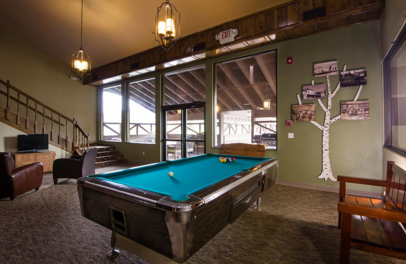 Recreation room at Stoneridge Resort.