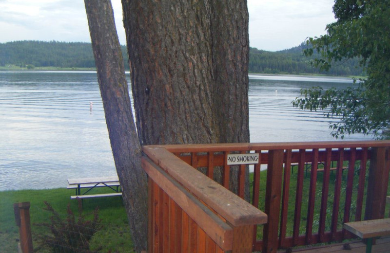 Cabin deck at Silver Beach Resort.