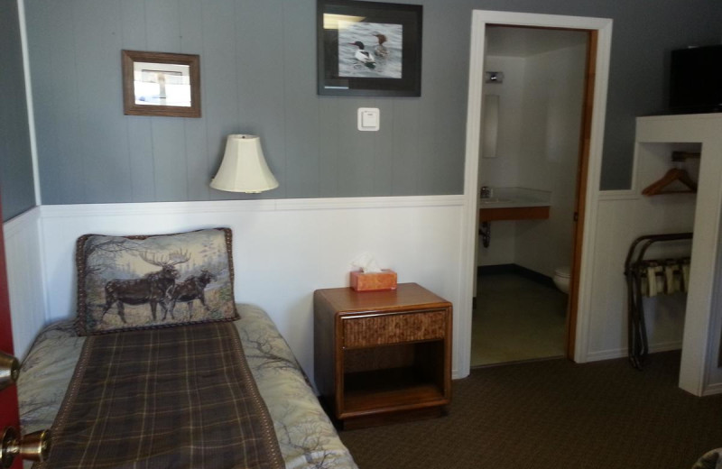 Guest room at Trail Lake Lodge.