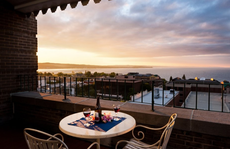 Private patio at Park Place Hotel.