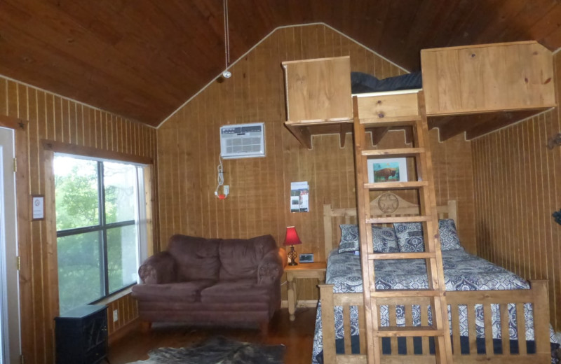 Cabin interior at Walnut Canyon Cabins.