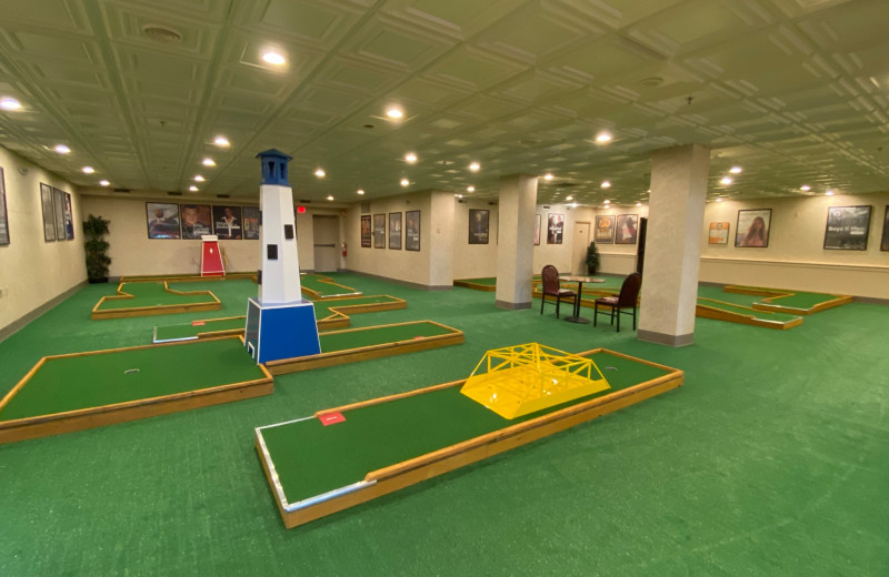 Indoor mini golf at Cove Haven Entertainment Resorts.