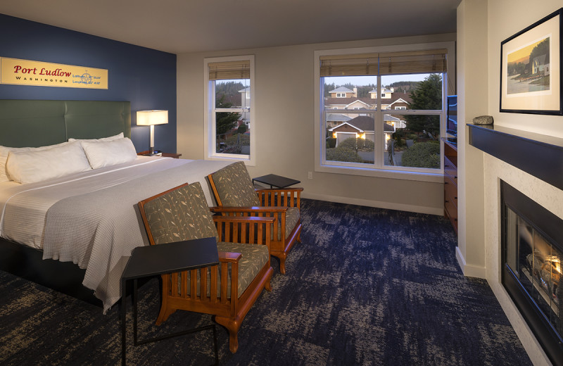 Guest room at he Resort at Port Ludlow.