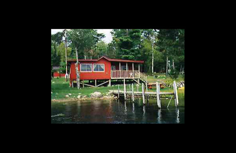 Cabin exterior at Voyageur Cove Resort.