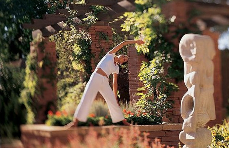 Yoga at La Posada de Santa Fe Resort & Spa.