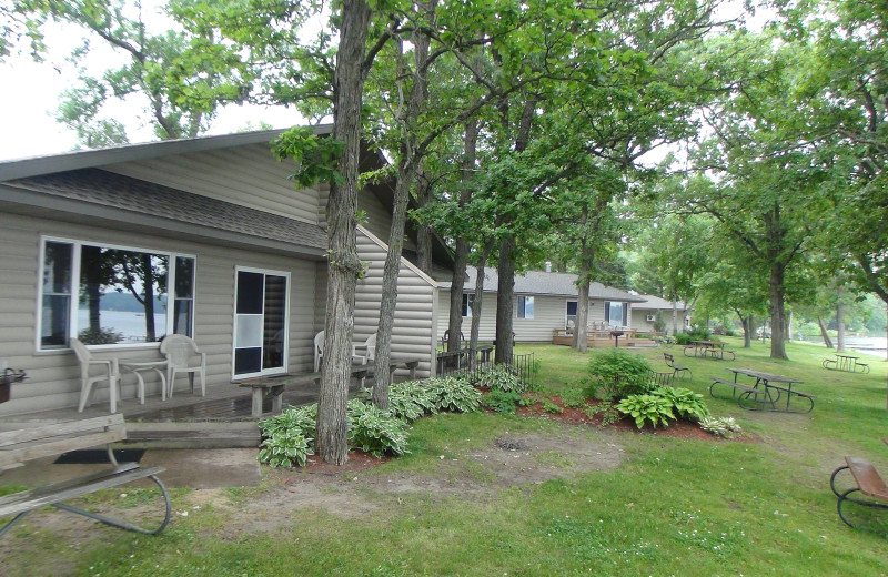 Cabin exterior at Gull Lake Resort.