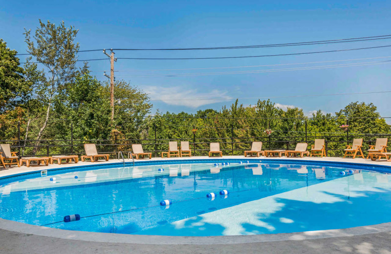 Outdoor pool at Bar Harbor Quality Inn.