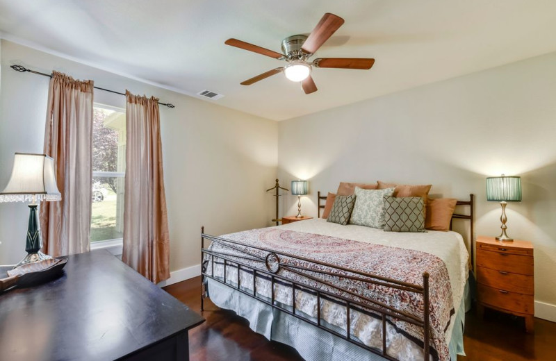 Rental bedroom at Burnet County Tourism.