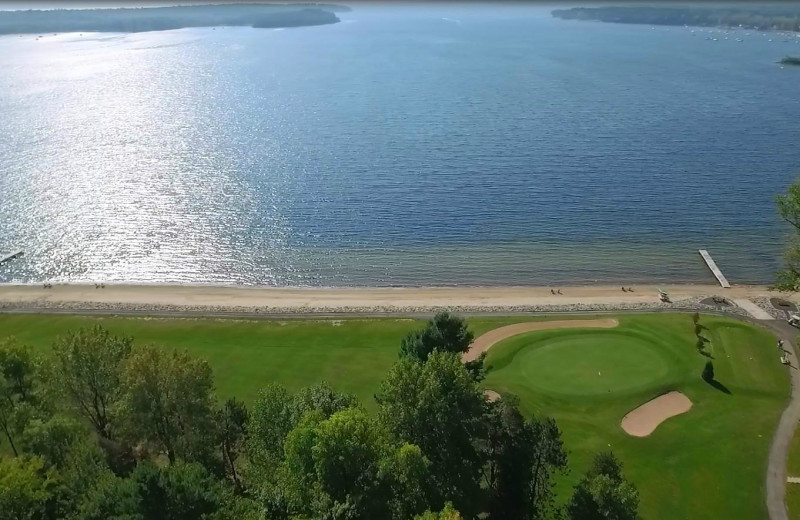 Aerial view of Bluff Point Golf Resort.