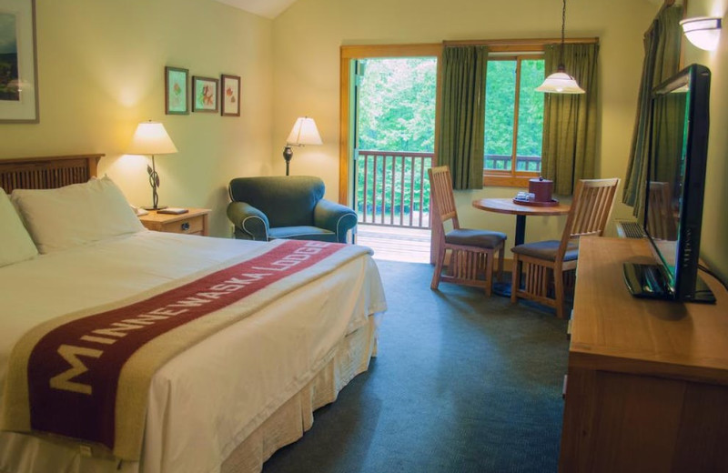 Guest room at Minnewaska Lodge.