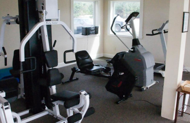 Fitness room at Lighthouse Oceanfront Resort.