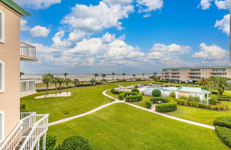 Balcony view at Real Escapes Properties - St. Simons Grand 224.