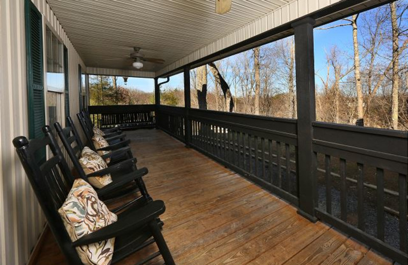 Rental deck at Smoky Mountain Resort Lodging and Conference Center.