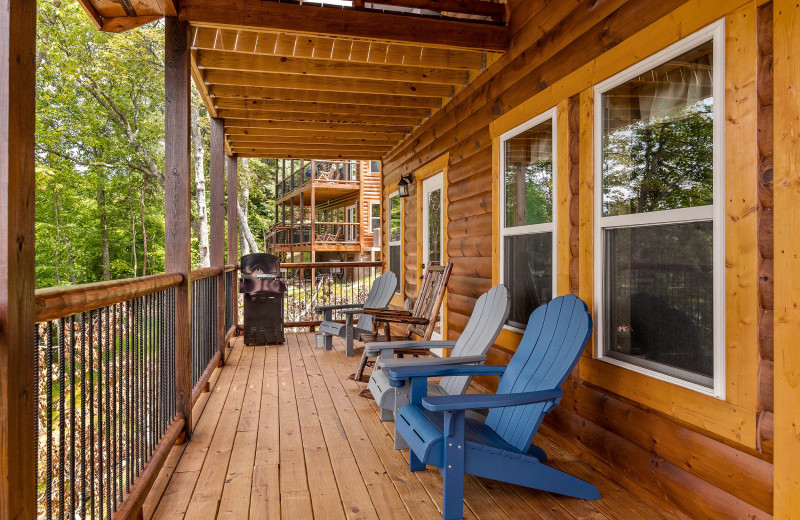 Deck at American Patriot Getaways - Mountain Top Views.