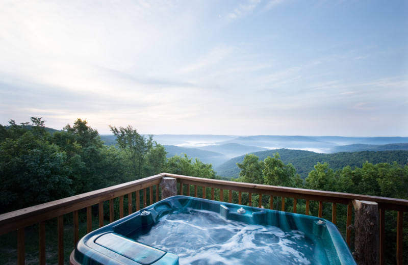 Cabin jacuzzi at Buffalo Outdoor Center.