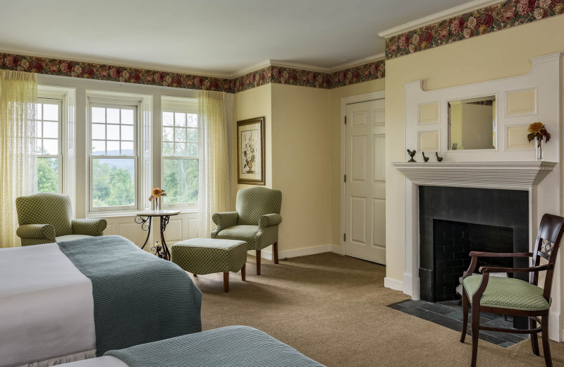 Guest room at Cranwell Spa & Golf Resort.