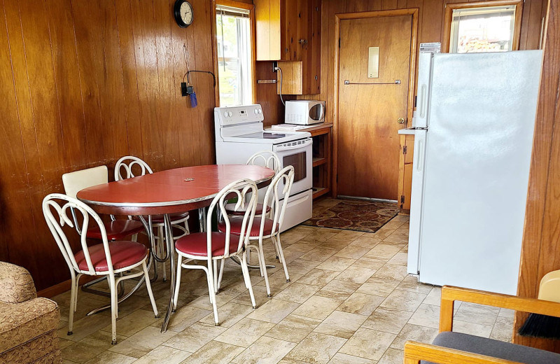 Cabin kitchen at South Turtle Lake Resort.