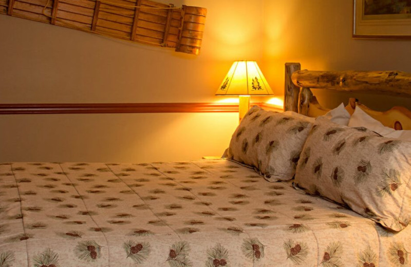 Guest room at Mountaintop Lodge at Lake Naomi.