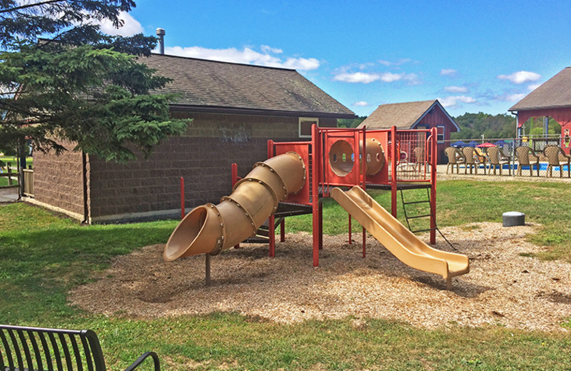 Kid's playground at Yogi Bear's Jellystone Park Gardiner.