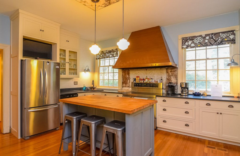 Rental kitchen at Sandhills Rentals.