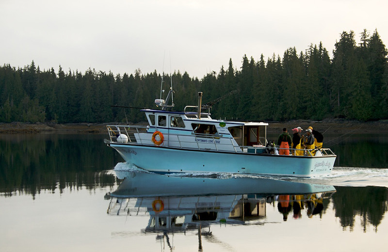 Boating at portsman's Cove Lodge.