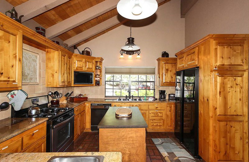 Rental kitchen at Big Bear Vacations.