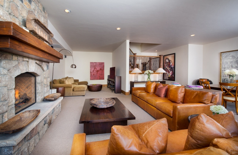 Guest living room at The Arrabelle at Vail Square, A RockResort.