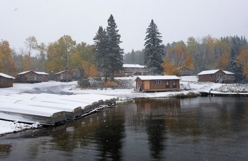 Winter at Cliff Lake Resorts.