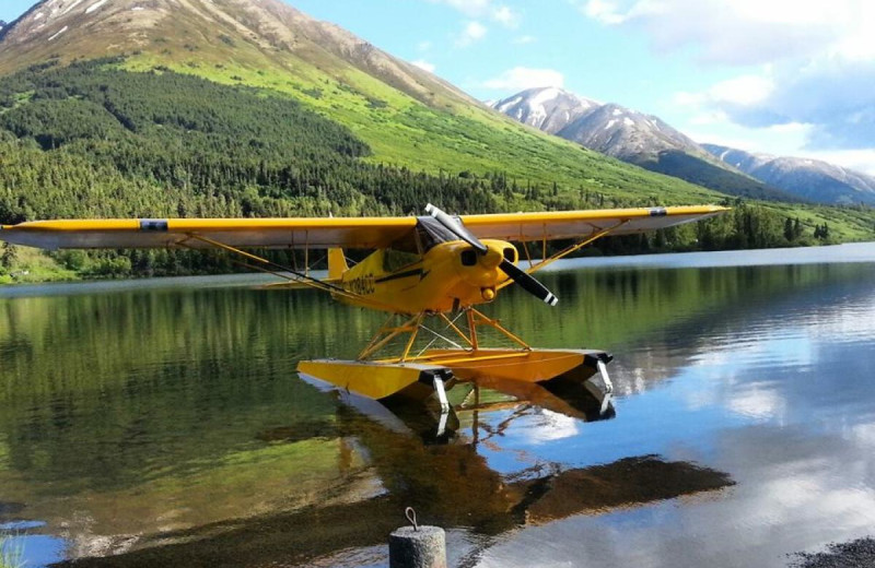Float plane at Summit Lake Lodge.