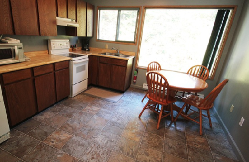 Park view suite kitchen at The Shorewater Resort.