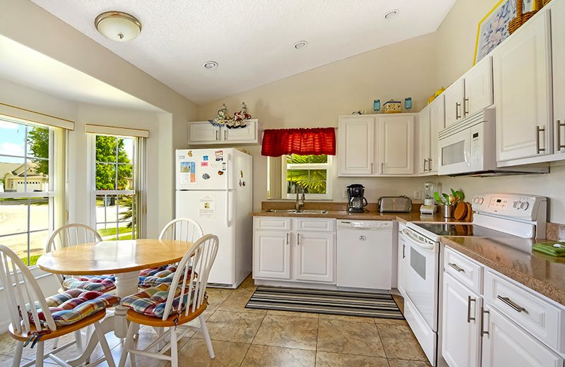 Rental kitchen at Florint Vacations.