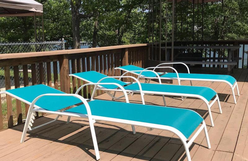 Sun deck at Mill Creek Resort on Table Rock Lake.