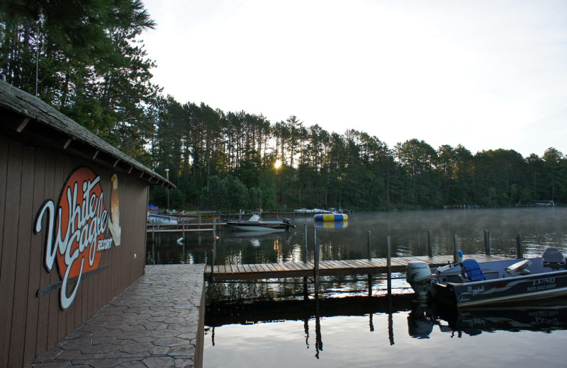 Docks at White Eagle Resort.