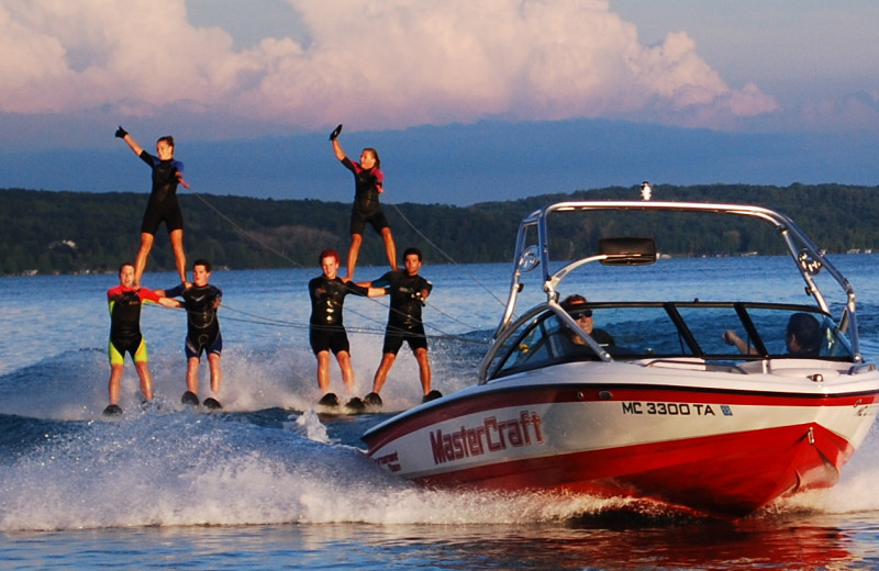 Water skiing at White Birch Lodge.