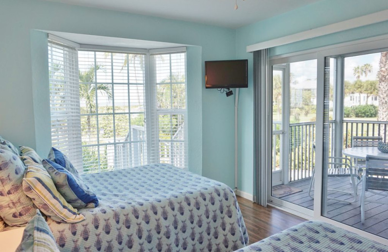 Rental bedroom at Palm Island Resort.