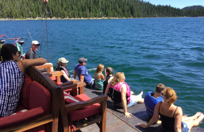 Floating dock at Elk Lake Resort.