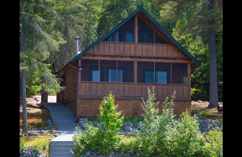 Cabin exterior at Obabika Resort.