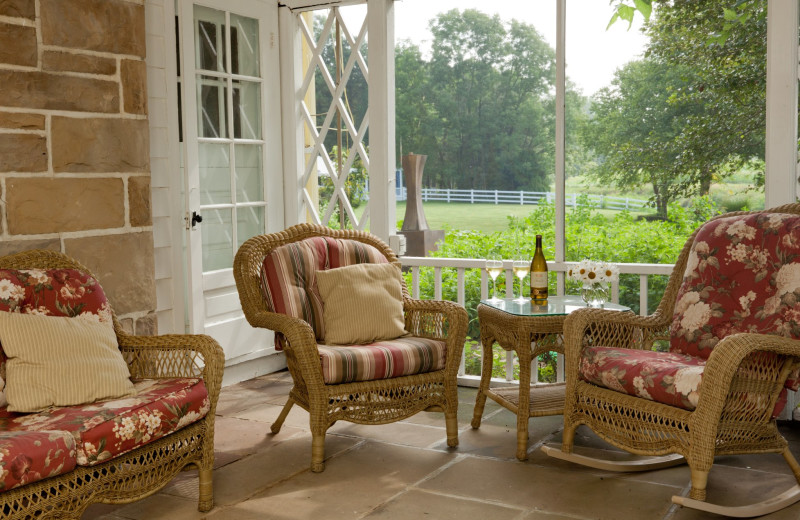 Porch at HideAway Country Inn.