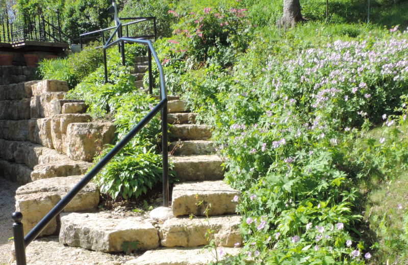 Garden stairs at Abe's Spring Street Guest House.