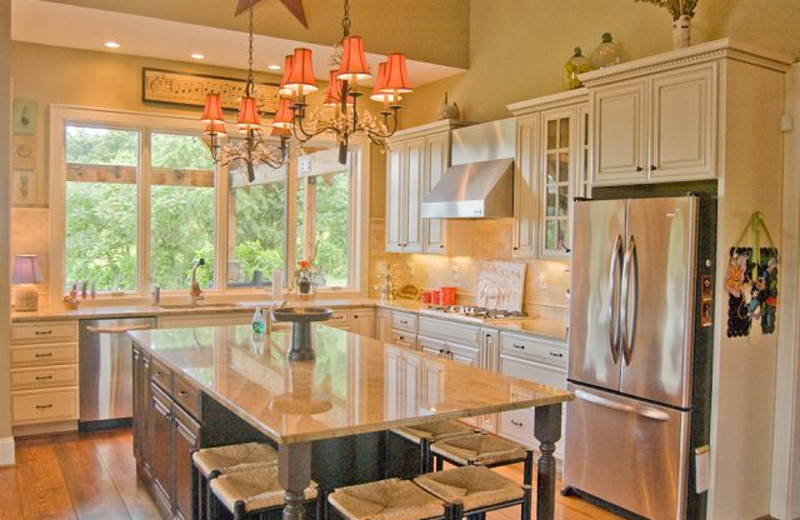 Rental kitchen at Ashe High Country Vacations LLC.