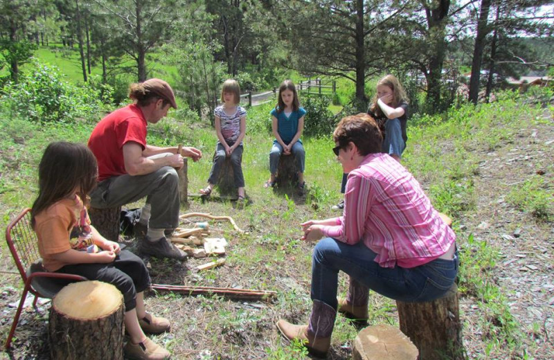 Bow making class at High Country Guest Ranch.