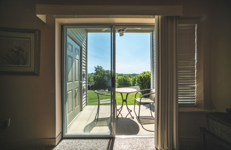 Condo deck at Thousand Hills Vacations.