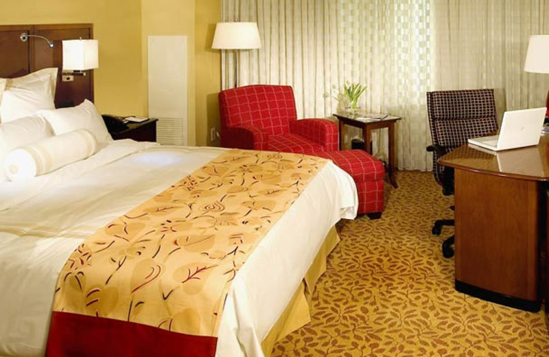 Guest room at Wyndham Bay Point Resort.